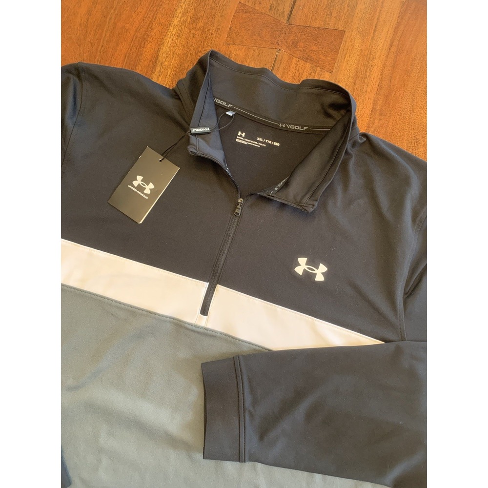 Under Armour Golf Storm 1/2 Zip Pullover Top NWT Mens 2XL ColdGear 1370119 Black